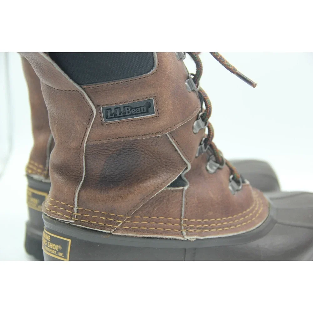 LL Bean Maine Hunting Shoe Boots Women's 6 Brown Goretex Gorpcore Granolagirl